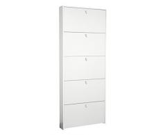 Scarpiera ECO 5 cassetti cm 67 Salvaspazio - bianca