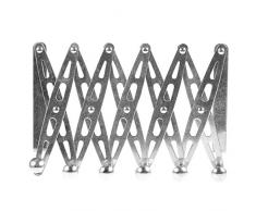 Portasciugamani in Acciaio Inox con 6 Ganci Pieganti,Attrezzo per Camera da letto/ Cucina/ bagno/ Armadio,Ganci da Giacche/ Cappotti/ Cappelli/ Sciarpe e Articoli della Casa