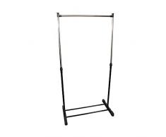 takestop® CARRELLO APPENDIABITI single-pole ESTENSIBILE ASTA SINGOLA STENDER ATTACCAPANNI PORTA ABITI 81-125x83-140x41cm