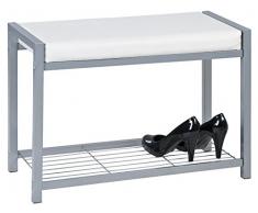 KROLLMANN in acciaio inox ripiano per scarpe con panca imbottita 68 x 35 x 48 cm (L x P x A)