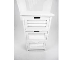 Assemblato 3 Disegnare WHITE PINE COMODINO TAVOLINO CORRIDOIO SOGGIORNO DI STOCCAGGIO armadio (bianco Slat Unit)
