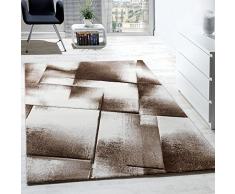 Tappeto Di Design Per Soggiorno Moderno Tappeti A Pelo Corto Mélange Marrone Crema Beige, Dimensione:160x220 cm