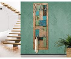 Apalis appendiabiti Vintage Rustic Timber - natura - Maritim - Appendiabiti rustico Taglia Axl: 139 cm X 46 cm