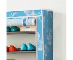 Moderno stile europeo scarpiera montare telaio panno per scarpe, mensola porta antipolvere 8 livelli (blu/L61 * W29 * H141 CM) durevole/Healthy/Strong cuscinetto