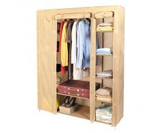 ArtMoon Montreal Grande Armadio Cabina Guardaroba Appendiabiti 12 Mensole In Acciaio / Tessuto 135X45X175 cm