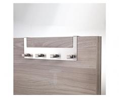 Wink design, Roseville, Appendiabiti Per Porta, Metallo, Argento