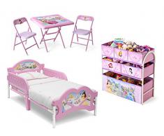 Room in a Box Principesse Disney Lettino Portagiochi e Tavolino con Seggioline