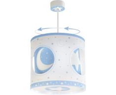 Dalber 63234t - Lampada a soffitto, motivo: luna, per bambini, colore: blu