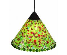 Näve 663103 - Lampada a sospensione, decorazione: mosaico, diametro: 28,5 cm, colore: Verde