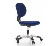 hjh OFFICE Billy Kid Sedia da Ufficio per Bambini, Girevole, Tessuto Rete, 100 % Poliestere, Blu