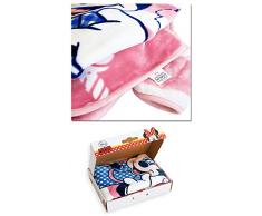 Coperta vellutata MINNIE disney alta qualità 110x140cm morbidissima per culla letto divano con scatola