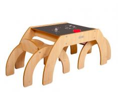 Little Helper, Tavolino con portamatite e 2 sedie, per bambini