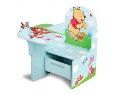 Delta, Poltroncina per bambini con tavolino laterale Winnie the Pooh in MDF, cassetto in canvas
