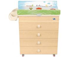 CAM Il mondo del bambino C916006/222 Fasciatoio Asia naturale, Verde