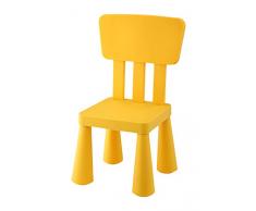 Mueblear 90051 - Sedia per bambini, in plastica, 31 x 30 x 67 cm giallo