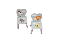 Liberty House Toys - Set di tavolino e sedie per bambini, motivo: Animali del Safari