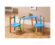 Kids Nursery Room Furniture-Libreria Scaffale a 3 piani di tavolo e sedia-Appendiabiti con cavalletto, idea regalo