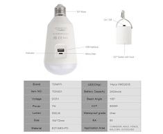 tonffi® Multifunzionale LED della lampadina Portable con 1.8 V 2600 mAh batteria al litio della Banca di luce di emergenza per Camping Lanterna all' aperto Lager – Lampade Di Illuminazione