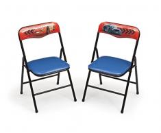 Delta Children Cars Set Tavolo e Sedie Pieghevole, Metallo, Rosso, 61.98x61.98x50.29 cm