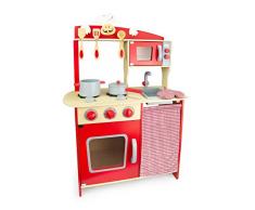 Leomark Cucina Dell Chef giocattolo in legno Cucina accessoriata per bambini