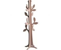 Domiva - Attaccapanni ad albero per bambini, colore taupe