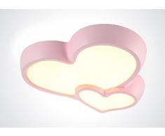 QKR&Plafoniera, Romantico a forma di cuore Led Lampada da soffitto Cartoon Ragazzi E Ragazze da letto principale principessa matrimonio Camera dei bambini Camera Lampade luci di personalità ( colore : Rosa )