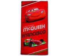 Disney Asciugamano Spugna Cars Rosso 50 x 100 cm
