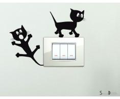Adesivi per interruttore spine placche Adesivo Simpatici Gattini Wall Stickers decorativo Adesivi Murali Decorazione Camerette Bambini