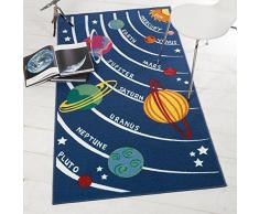 Flair Rugs - Tappeto per bambini 'Matrix', motivo a pianeti, dimensioni: 80 x 120 (ca.) 80 x 120 cm multicolore