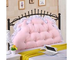 CX-PILLOW Cotone Letto Cuscino grande cuscino morbido cotone principessa letto sul retro di un lungo doppio cuscino con nucleo estraibile lavabile core Moda cuscino bello ( colore : A4 , dimensioni : 2m )