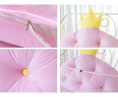 FANG&cuscino Tempo libero Corona stanza principessa capezzale Cuscino cuscino bambino Grande schienale Custodia morbida Cuscino sul letto ( colore : Rosa , dimensioni : 100*80cm )