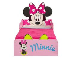 Worlds Apart (Wap) Hellohome Minnie Mouse Toddler Bed Minnie: Lettino Con Cassettoni, Mdf, Rosa, 87X77X143 Cm