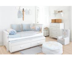 HOPPE Kids Fairytale Knight König schiuma, imbottita sedia con braccioli, 100% cotone Ökotex Certificato, plastica, helblau, 60 x 40 x 60 cm