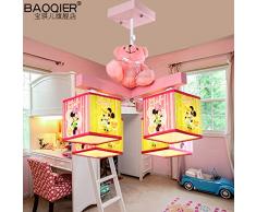 MSAJ-Cartone animato per Bambini originalit¨¤ Design di Moda La principessa Minnie Bella Stanza da letto Rosa, La Ragazza lo Studio soffitto lampadari