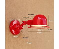 GaoHX Light Eoliche Industriali Retrò Americano Pieghevole Telescopico Ristorante Camera Da Letto Macchina Braccio Lungo Parete Applique,Rosso