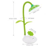 OCOOPA Lampada da Scrivania dimmerabile a LED, Dimmerabile Controllo Touch-Sensitive Lampade da lavoro a Led, e porta USB per i bambini…