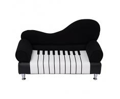 Outsunny - Divano letto per bambini a forma di pianoforte morbido