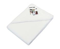 Vanilla Copenhagen - 1231220503- Happy Cowey, Asciugamano con cappuccio per bimbi, 100 x 100 cm