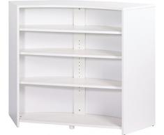 Simmob SNACK134BL451 Bar/bancone, pannello in compensato melaminato bianco, 55,3 x 134,5 x 104,8 cm
