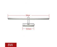 CroLED® 8W Lampadine Tubo Plafoniera Bagno Specchio 36 LED SMD5050 Bianco AC100-240V Plafoniera Applique Acciaio Inox