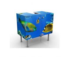 Mobile per lavabo design Underwater Lights 60x55x35cm, basso, Larghezza: 60cm, regolabile, mobiletto da lavandino, lavandino, mobiletto da lavabo, lavabo, mobiletto, bagno, bagnetto, mobile da bagno
