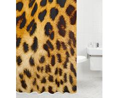 Tenda da doccia | grande scelta di belle tende da doccia di alta qualità | 12 anelli inclusi | impermeabile | effetto anti-muffa (180 x 200 cm, Leopardo)