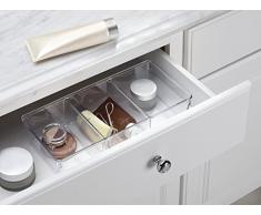 mdesign cosmetici organizer per lavabo, Armadietto per la conservazione di trucco, cosmetici