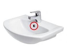 Piccolo rosone cromato rosa collana bagno bacino del lavabo troppo pieno per 21 mm di diametro