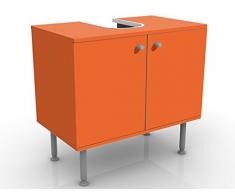 Mobile per lavabo design Colour Orange 60x55x35cm, basso, Larghezza: 60cm, regolabile, mobiletto da lavandino, lavandino, mobiletto da lavabo, lavabo, mobiletto, bagno, bagnetto, mobile da bagno