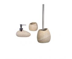 Ridder 229901090-350 Little Rock - Set di accessori bagno, 3 pezzi, colore: Ecru
