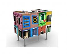 Mobile per lavabo design Windows Of The World 60x55x35cm, basso, Larghezza: 60cm, regolabile, mobiletto da lavandino, lavandino, mobiletto da lavabo, lavabo, mobiletto, bagno, bagnetto, mobile da bagno