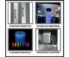 Cabina e Vasca Idromassaggio 105x105 generatore di vapore con Ozonoterapia e Sauna