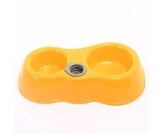 JXCZ-Dog Bowl, ciotola, ciotola, bacino, bacino, ciotola, bacino, lavabo doppio recipiente pet,giallo