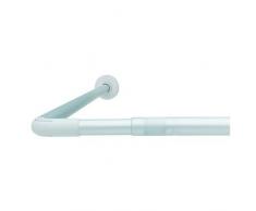Croydex AD103022 - Bastone telescopico per tende doccia a forma di L, Bianco, 140 a 260 cm